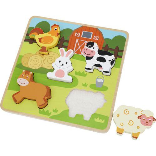 Lot de 6 Puzzle tactile ferme - Sapin Malin