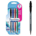 Blister 4 stylos gel Flex Grip rétractable assortis - Papermate