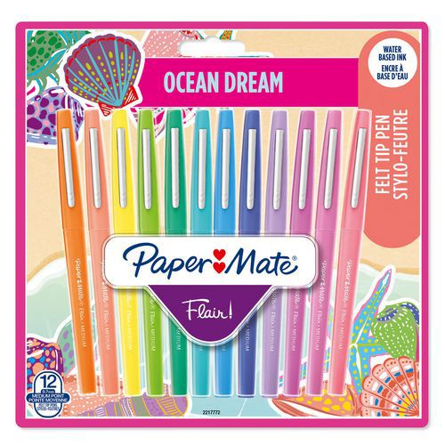 Pochette 12 Stylos Feutre Flair Ocean Dream