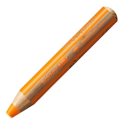Crayon multi-talents STABILO woody 3in1 orange
