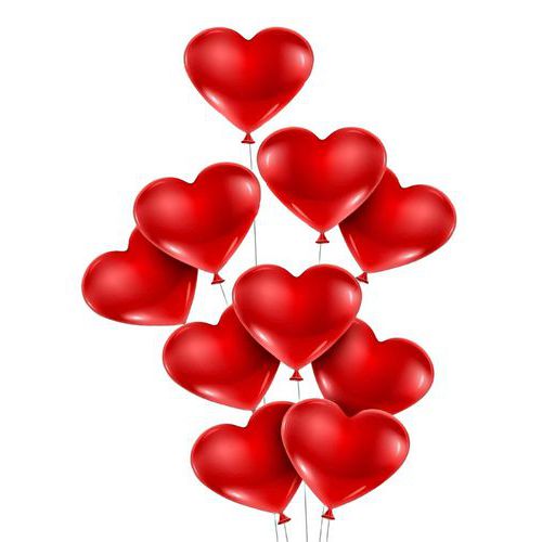 Lot De 10 Ballons De Baudruche Forme Cœur Rouge Diam 29 Cm