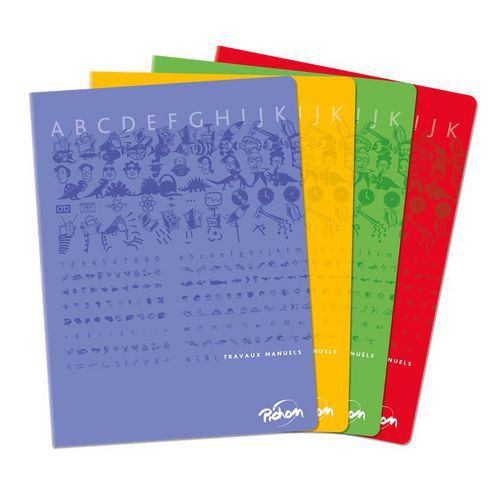 Cahier Etud 96p Agf 70g 24x32 Uni Col Ass Pichon