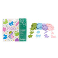 Assortiment 200 gommettes ø3,5cm feutrine Pâques à paillettes- Loolipo