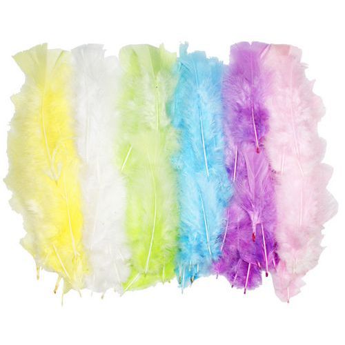 Lot de 150 Assortiment 150 plumes pastel 12 à 18 cm - Loolipo