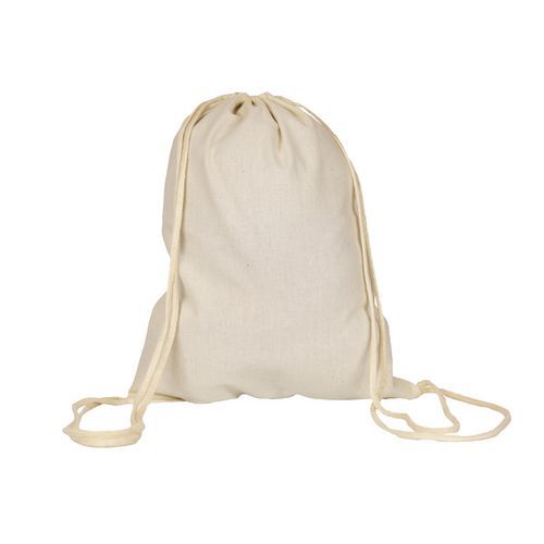Sac À Dos Ficelle Écru 100% Coton 26 X 33 Cm