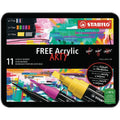 Kit de 11 feutres free acrylique pointes mixtes - Stabilo