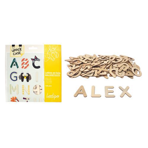 Lot De 104 Lettres Majuscules H 3 Cm