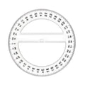 Rapporteur 360° 12 cm plastique transparent - Wonday