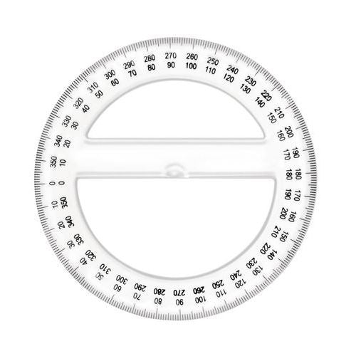 Rapporteur 360° 12 Cm Plastique Transparent