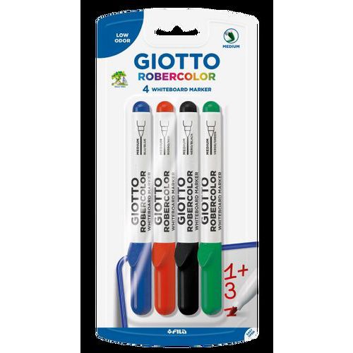 Pochette 4 feutres effaçables à sec pointe ogive moyenne - Giotto