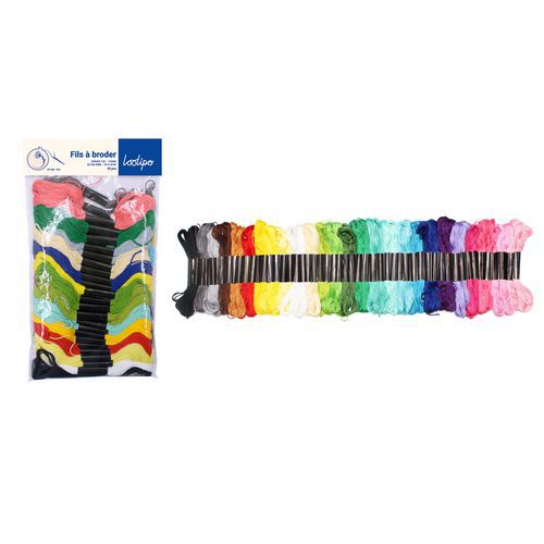 Pack De 52 Fils À Broder - 8 Ml - 26 Coloris Assortis
