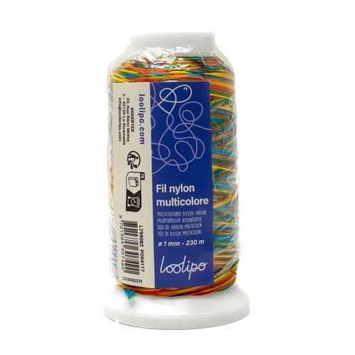 Bobine 230m Fil Nylon Multicolore