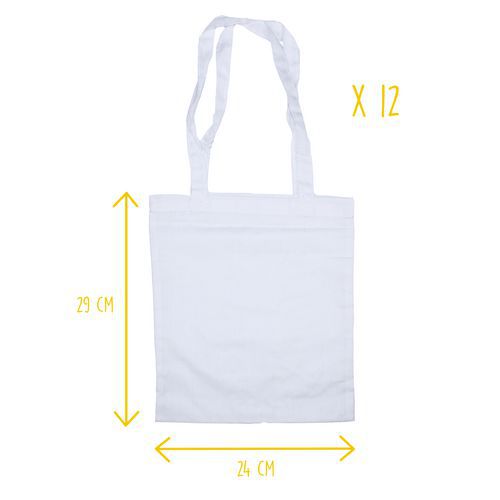 Sac Shopping Enfant En Coton Naturel 28.5x24cm