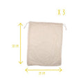 Sac à vrac biface coton/filet 29 x 38 cm