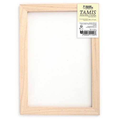 Tamis en bois pour papier format A4 - Graine créative