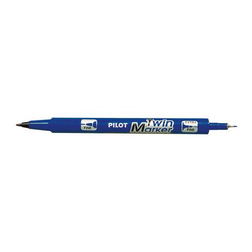 Marqueur permanent double pointe Twinmarker bleu
