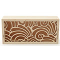 Boîte en bois ajouré à décorer ''Vagues'' 180x85x50mm- Graine créative