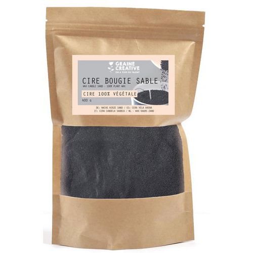 Sachet 400 g cire bougie sable gris