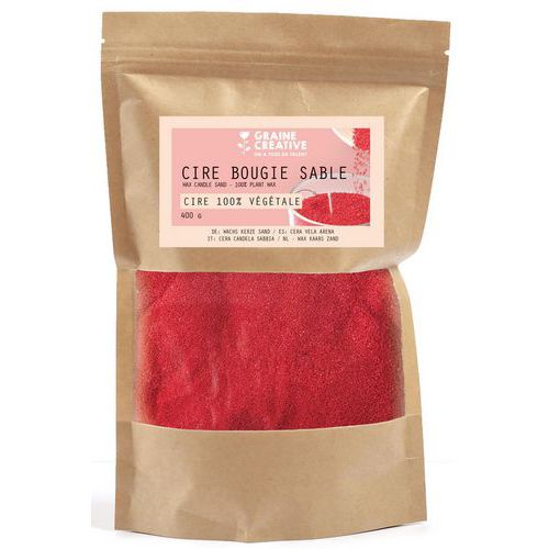 Sachet 400 g cire bougie sable rouge
