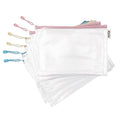 Lot De 6 Pochettes Zippées A4 Coloris Pastel Assortis