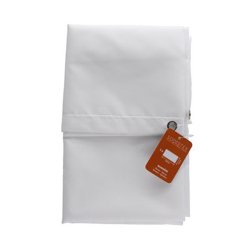 Bannière À Customiser - Polyester - 130 X 62cm - Blanc