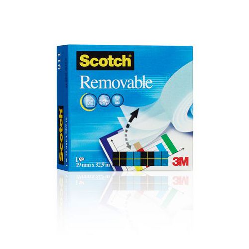 Rouleau Adhésif Repositionnable Invisible 19 Mm X 33 M