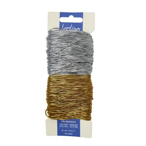Fils Élastique Or & Argent 2 X 10 M Diamètre 1 Mm