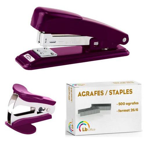 Lot agrafeuse 12 feuilles avec accessoires
