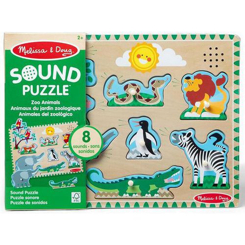 Lot de 8 Puzzle sonore - Animaux du zoo - Melissa & Doug