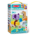 Lot 34 blocs en bois safari - Melissa & Doug