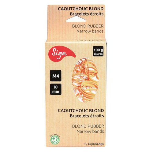 Boite 100g bracelet blond 80 mm - Sign