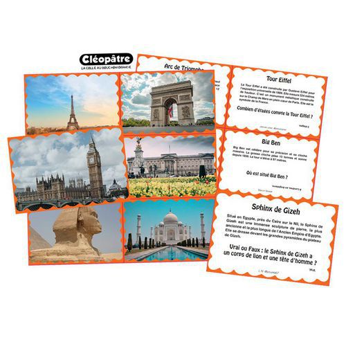 Lot de 384 petites images 9 x 6 cm photos monuments - Cléopâtre
