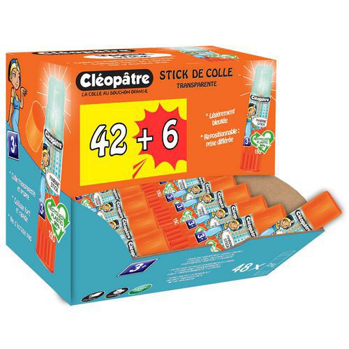 Schoolpack 48 bâtons 15 g colle marine - Cléopâtre