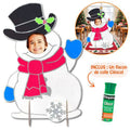 Photobooth Bonhomme de Neige en carton à décorer 1,12 m - Cléopâtre