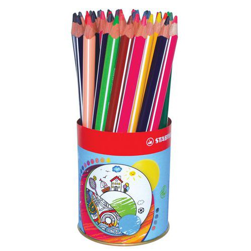 Pot 38 Crayons De Couleur Trio - 12 Couleurs