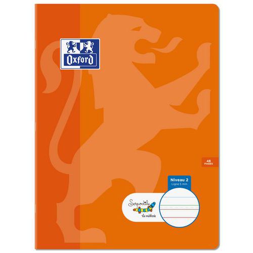 Cahier Serpodile Agrafé 24x32 48 Pages Ligné 5 Mm Niveau 2