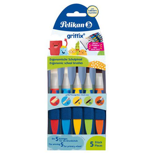 Lot de 5 pinceaux ergonomiques - Pelikan