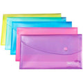 Lot de 5 pochettes enveloppe à pression DL (99x210) assorties- Rapesco