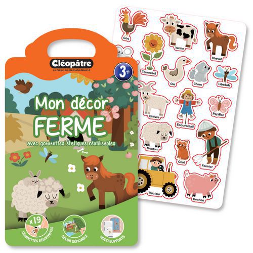Atelier Mon Décor Ferme Et Mes 19 Gommettes Statiques