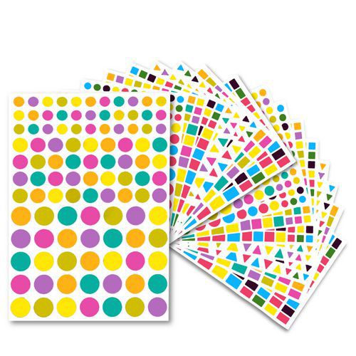 Lot De 4180 Gommettes Formes Géométriques