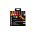 Set 8 markers pointe moyenne couleurs chaudes - Posca