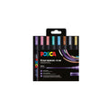 Boite 8 markers metallisés pointe moyenne conique 2.5 mm - Posca