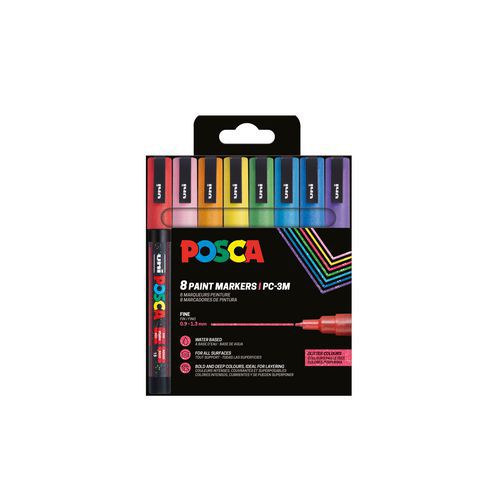 Set 8 Markers Posca Pailletés Assortis