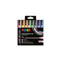 Set 8 marqueurs PC5M pointe conique moyenne couleurs pastel - Posca