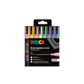 Set de 8 markers pointe conique fine Couleurs pastel - Posca