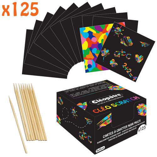 Bloc 125 feuilles a gratter 9 x 9 cm