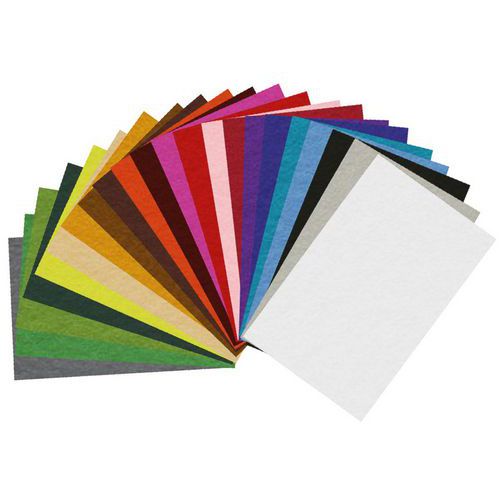Set de 22 lames de feutrine 2 mm 20 x 30 cm - Pichon