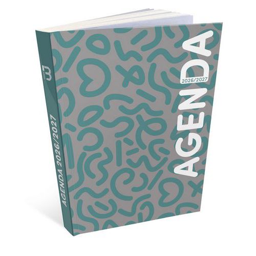 Agenda journalier l'écolier gris piqûre 12,5 x 17,5 cm 26-27 - Bouchut