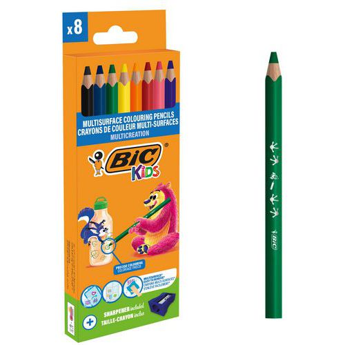 8 crayons marqueurs effaçables à sec triangulaires Ø 5,8 mm - Velleda