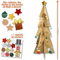 Sapin kraft à décorer 2 m (inclus 24 stickers) - Cléopâtre